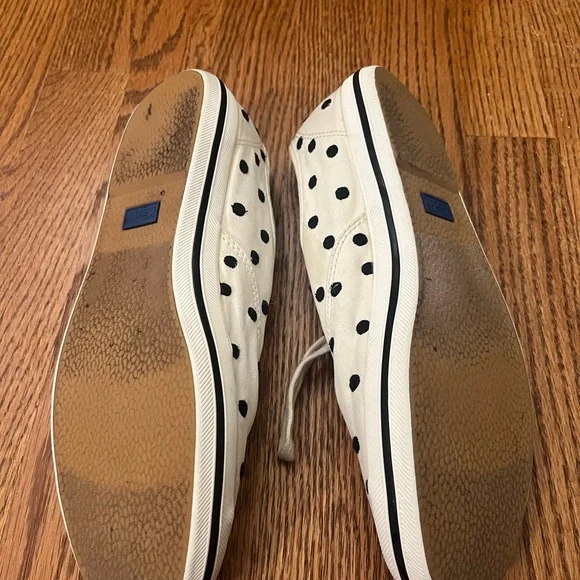 Kate Spade x Keds Polka Dot Cream and Black Sneakers - Picture 9 of 10